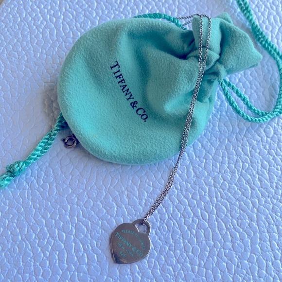 RARE BLUE ENAMEL PRINT TIFFANY&Co Necklace - Picture 3 of 4